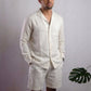 CRUZ Men's Linen Pajama Set – Long-Sleeve Top & Shorts