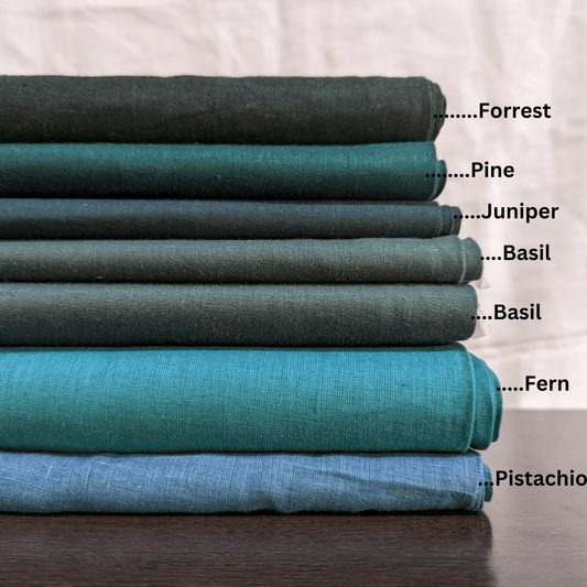 Forrest Greens Pure Linen Fabrics