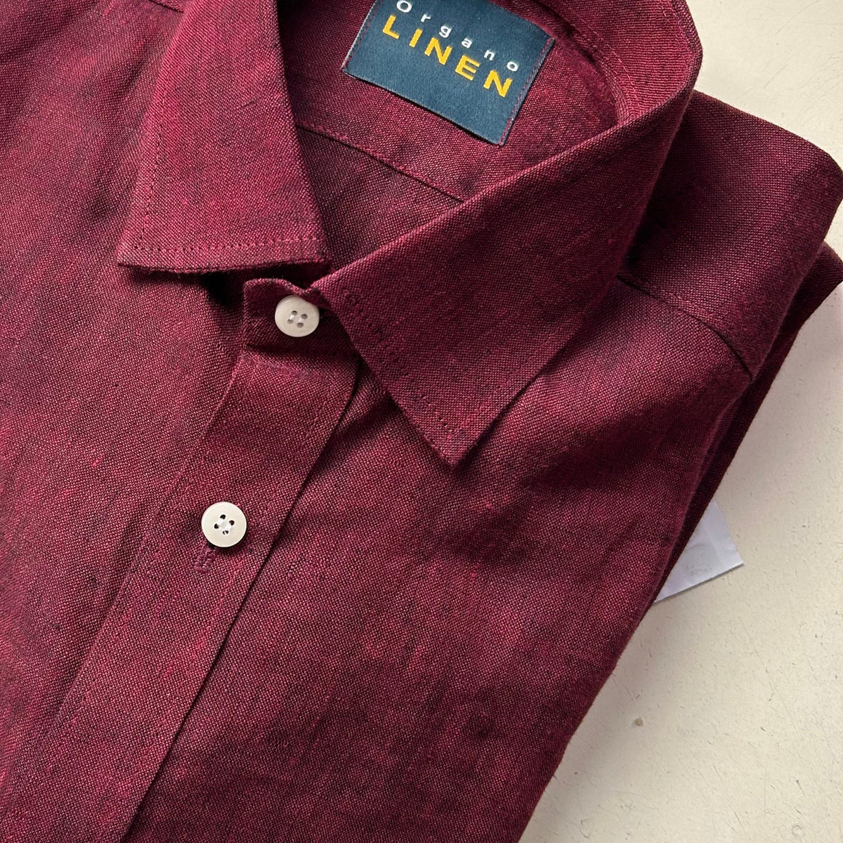 Men's Red Linen Shirt – Ember by OrganoLinen