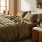 REVERIE Linen Bed Set – Duvet Cover, Fitted & Flat Sheet, 2 Pillowcases