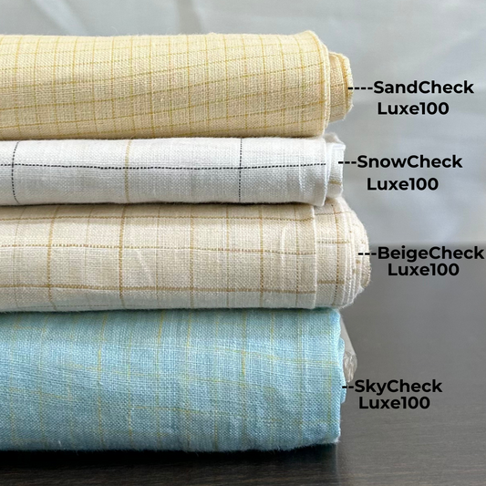 Checked Linen Fabric