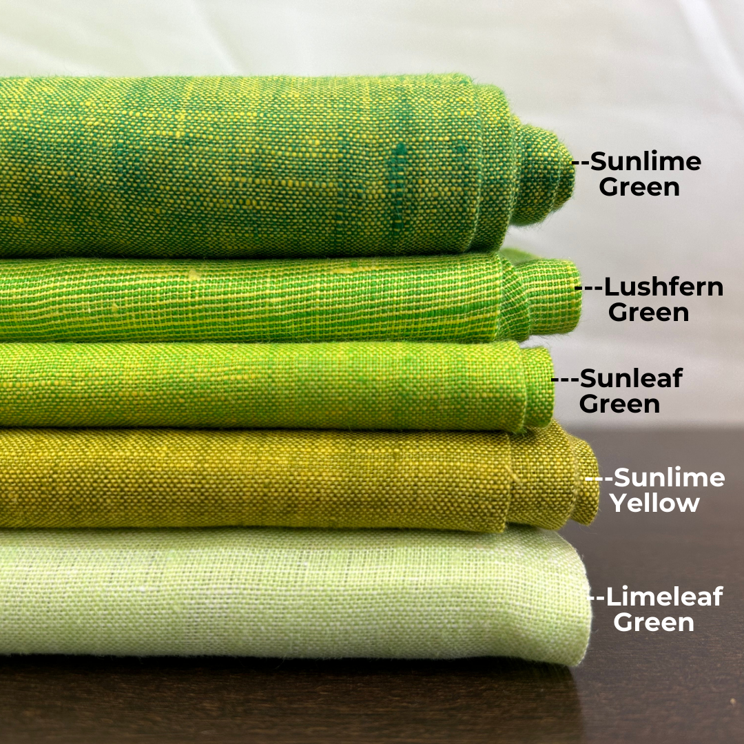 Pure Linen Fabric Lime Green