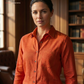 Women's Linen Shirt in Burned Ochre – Ember by OrganoLinen