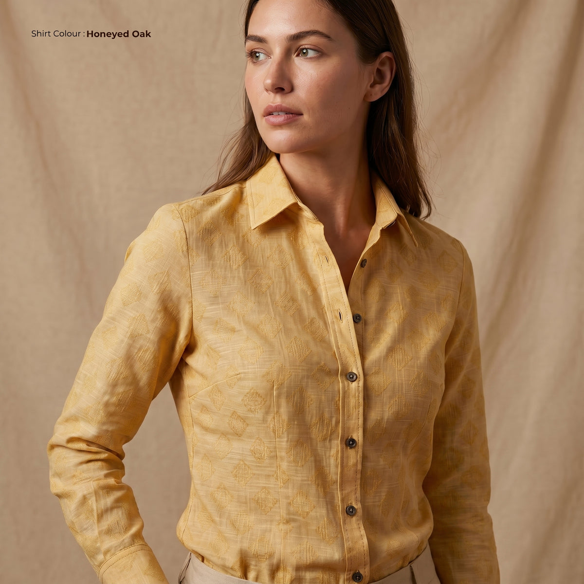 Women's Yellow Linen Shirt – Sunny by OrganoLinen