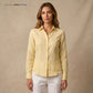 Women's Linen Shirt in Mellow Primrose – Sunny by OrganoLinen