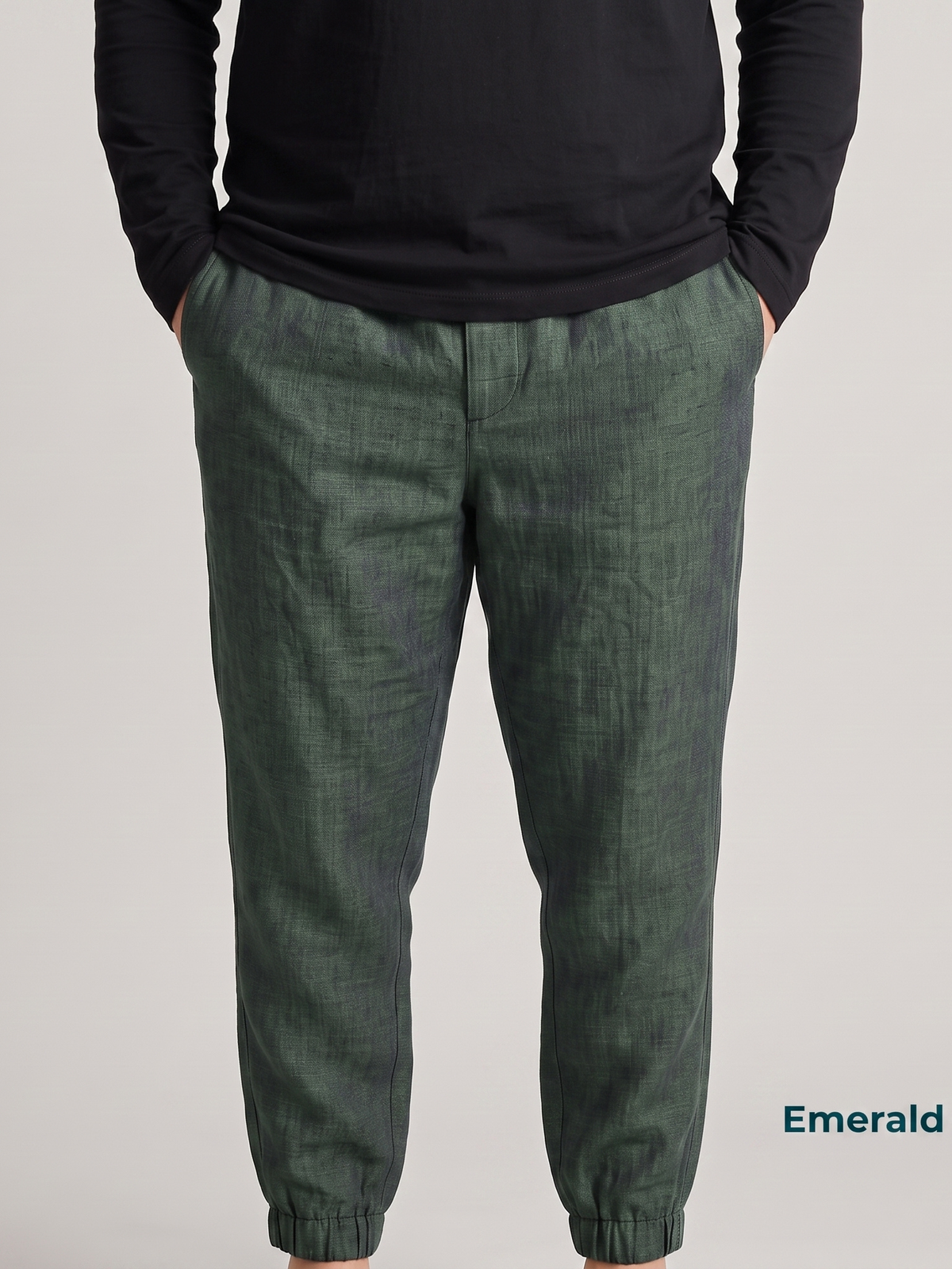 Men's Plus Size Pure Linen Jogger Pants in Emerald Coast – Arlo by OrganoLinen
