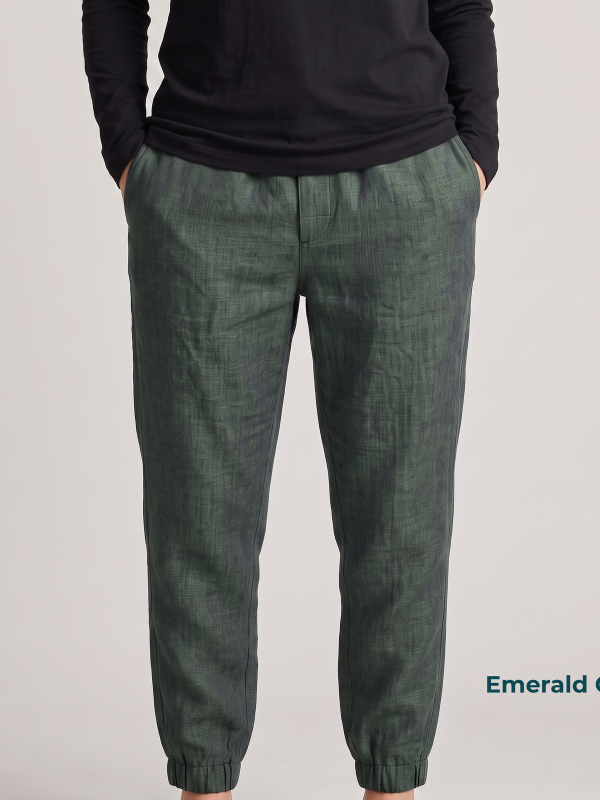 Women's Pure Linen Jogger Pants in Emerald Coast – Arlo by OrganoLinen