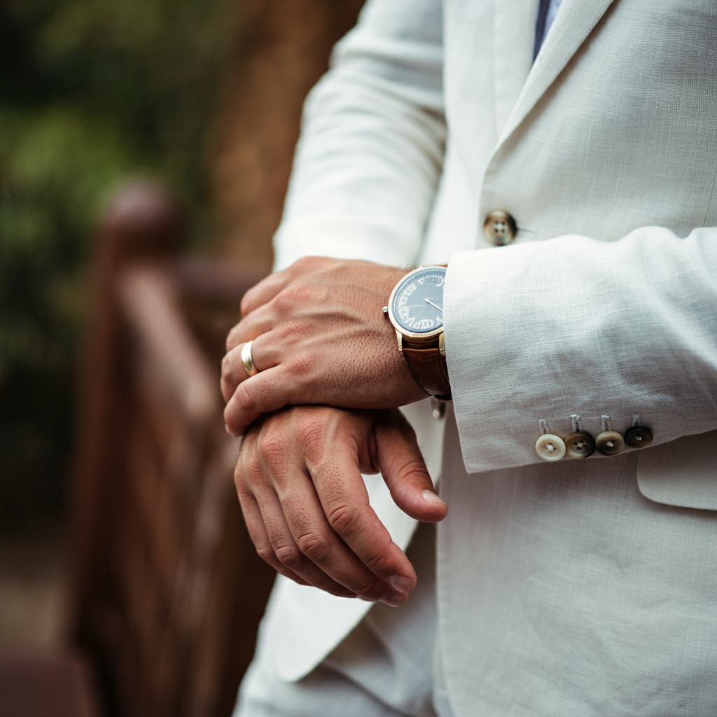 Men’s Unlined White Linen Suit – Blanc by OrganoLinen
