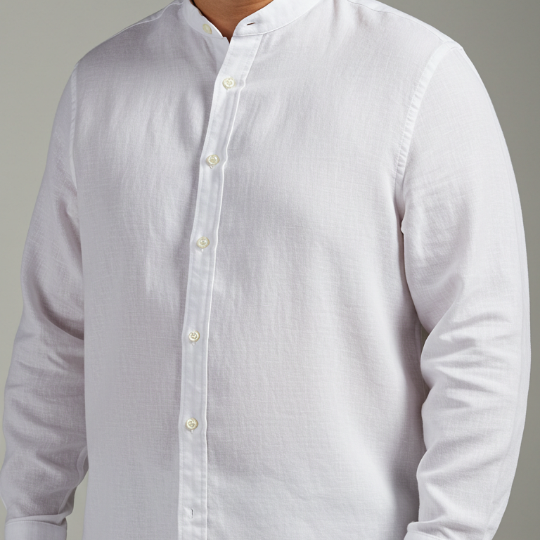 Men's Plus Size White Linen Shirt – Cloud by OrganoLinen
