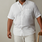 Men's Plus Size White Linen Shirt – Cloud by OrganoLinen