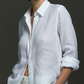 Women's White Linen Shirt – Cloud by OrganoLinen