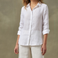 Women's White Linen Shirt – Cloud by OrganoLinen