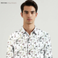 Men's White Printed Linen Shirt – Cloudwisp by OrganoLinen