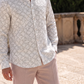 Men's Printed Linen Shirt in Frosted Trace – Cloudwisp by OrganoLinen