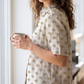 Women's Printed Linen Shirt in Whisper Weave – Cloudwisp by OrganoLinen