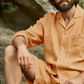 Men’s Pure Linen Pajamas in Canary – Cruz by OrganoLinen