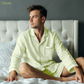 Men’s Pure Linen Pajamas in Citron – Cruz by OrganoLinen