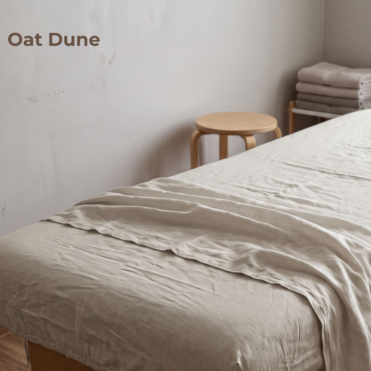 100% Linen Sheet Set for Massage in Oat Dune – Dream by OrganoLinen