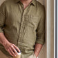 Men's Plus Size Linen Shirt in Wild Oak – Dune by OrganoLinen