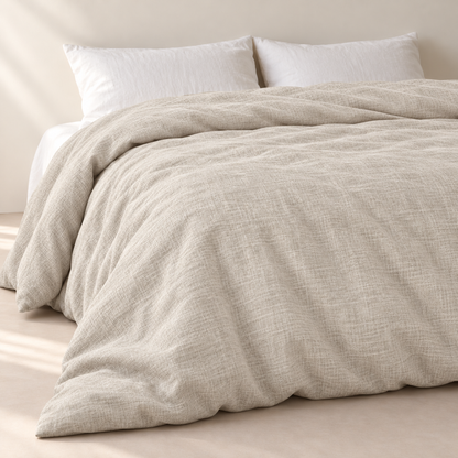 BILLOW Linen Duvet Cover – Seamless, Hidden Zipper & 8 Inner Ties