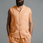 ELIO Men's Linen Pajama Set – Sleeveless Top & Pants