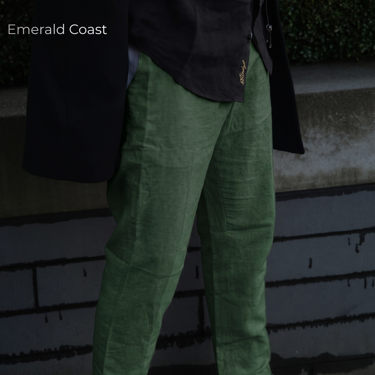 Men's Pure Linen Pants in Emerald Coast – Roma by OrganoLinen