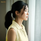 Women's Pure Linen Pajamas Sleeveless Top & Shorts Set in Jaune – Faye by OrganoLinen