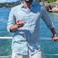 Men's Textured Linen Shirt – Feather by OrganoLinen
