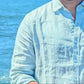 Men's Textured Linen Shirt – Feather by OrganoLinen