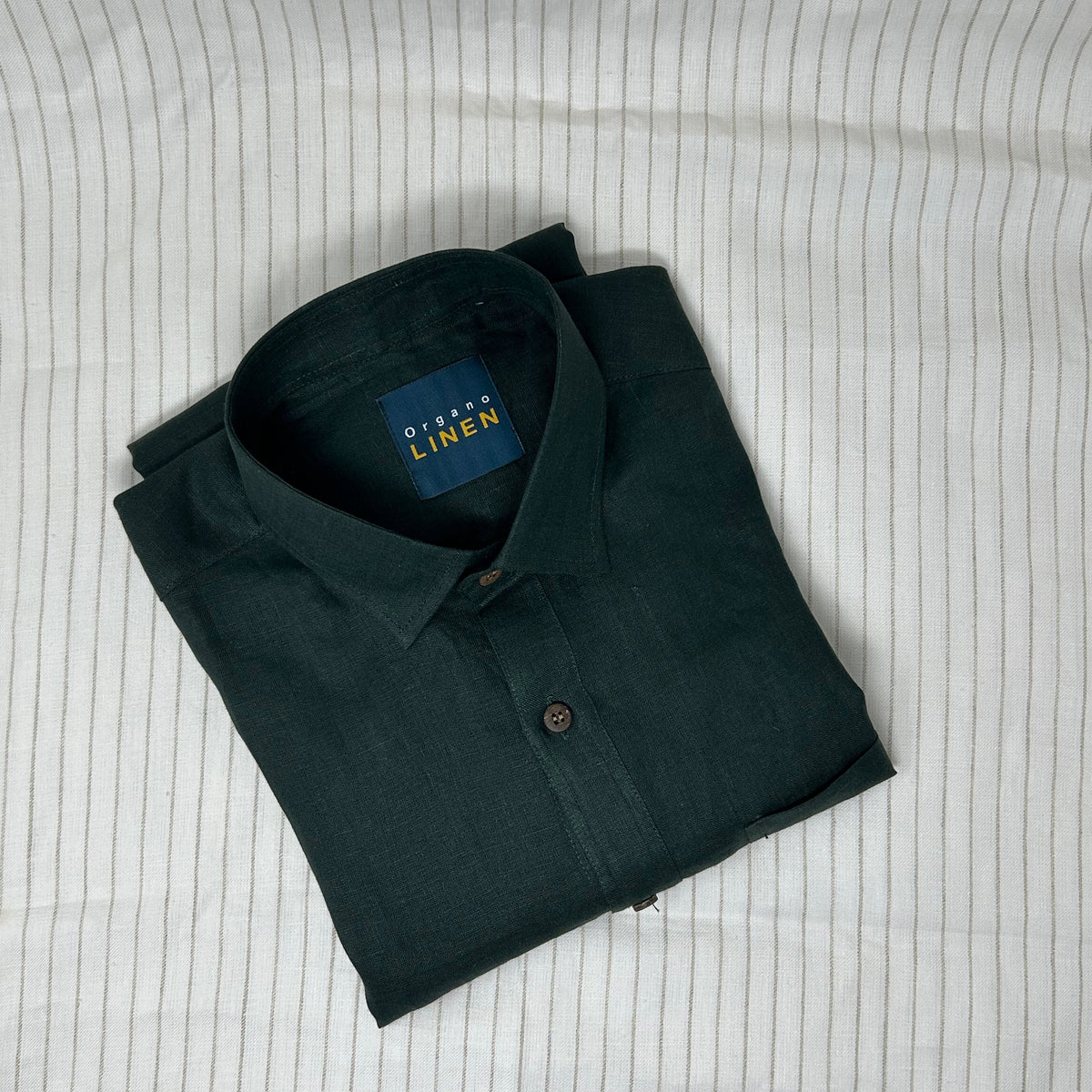 Men's Green Linen Shirt – Forest by OrganoLinen