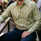 Men's Printed Linen Shirt in Fern Canopy – Forestwind by OrganoLinen