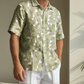 Men's Printed Linen Shirt in Fern Canopy – Forestwind by OrganoLinen