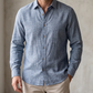 Men's Linen Shirt in Harbor Blue – Harbor by OrganoLinen