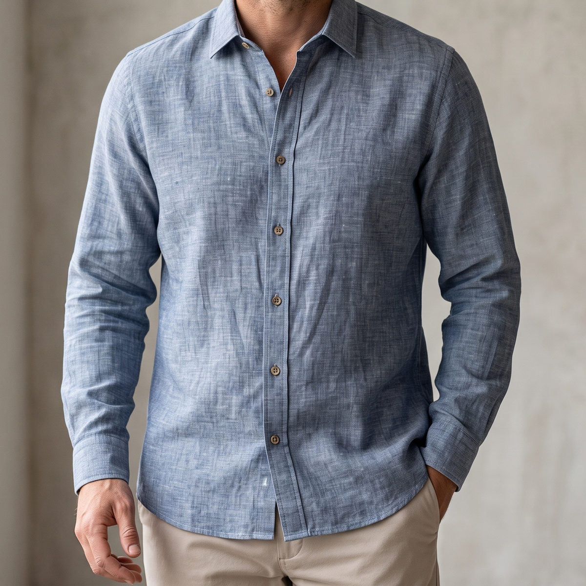 Men's Linen Shirt in Harbor Blue – Harbor by OrganoLinen