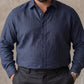 Men's Linen Shirt in Midnight Marine – Harbor by OrganoLinen