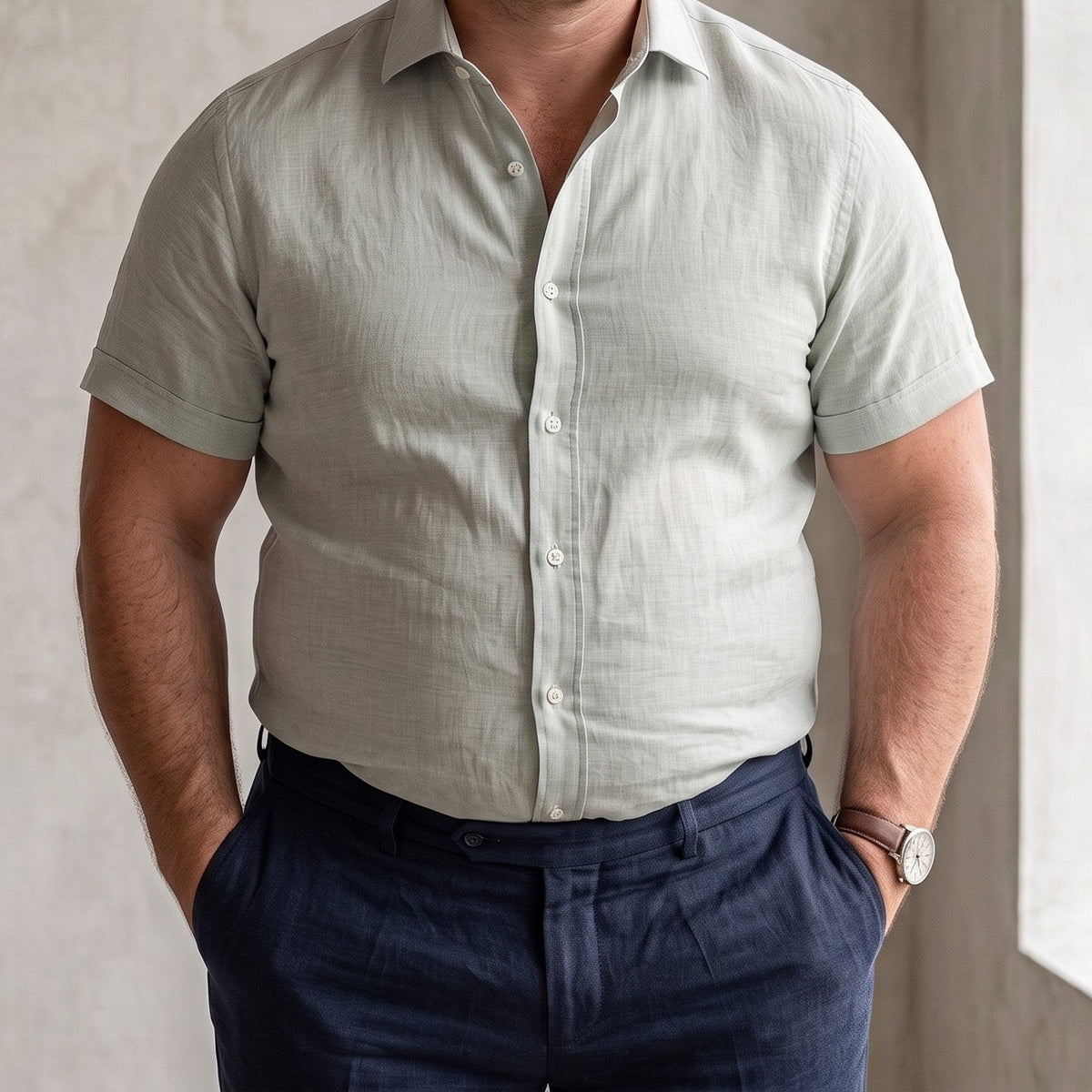 Men's Blue Linen Shirt – Harbor by OrganoLinen