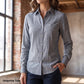 Women's Blue Linen Shirt – Harbor by OrganoLinen