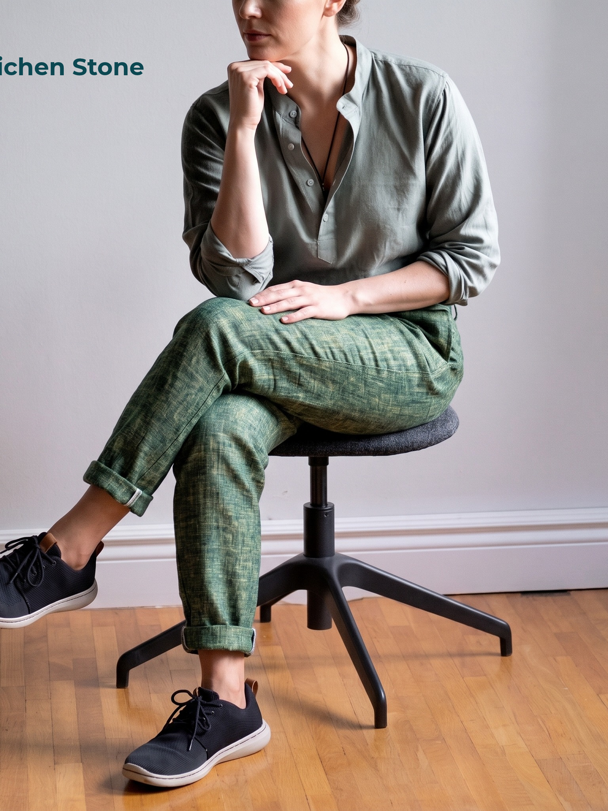 Women's Pure Linen Pants in Lichen Stone – Hugo by OrganoLinen