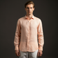 Men's Pumpkin Autumn Linen Shirt