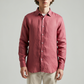 Men's Pumpkin Autumn Linen Shirt