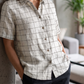 Women's Premium Linen Shirt in Snowcheck Luxe100 – Luxe by OrganoLinen