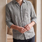 Men's Linen Shirt in Silver Ash – Myst by OrganoLinen
