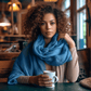 Blue Linen Scarf – Noah by OrganoLinen