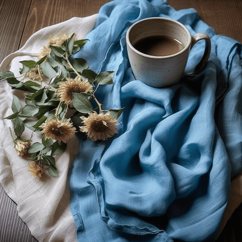 Blue Linen Scarf – Noah by OrganoLinen
