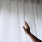 Custom Linen Café Curtain in White Motera – Wisp by OrganoLinen