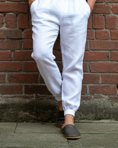 Men's Pure Linen Jogger Pants – Axel by OrganoLinen
