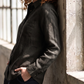 Women's Linen Shirt in Mossy Bark – Raven by OrganoLinen