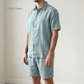 Men's Pure Linen Set in Misty Sage – Reed by OrganoLinen