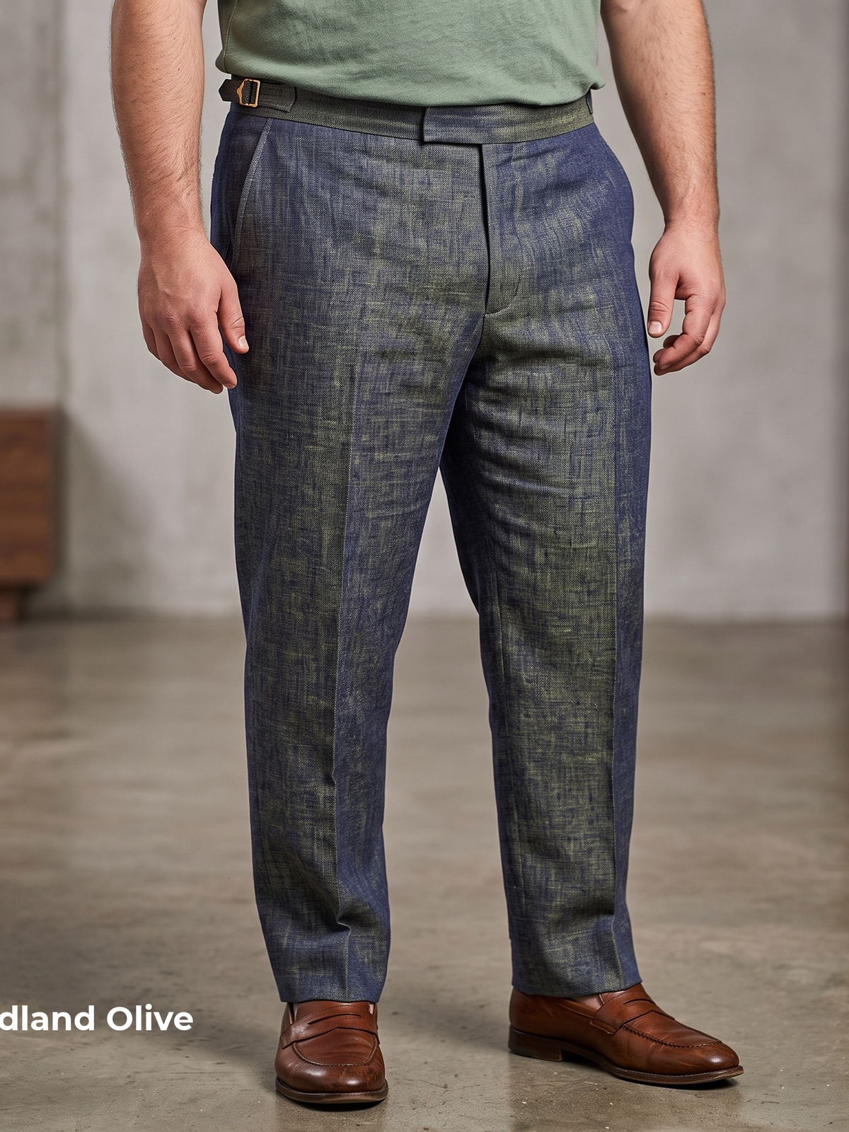 Men's Plus Size Pure Linen Pants in Woodland Olive – Roma by OrganoLinen