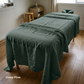 Massage Pure Linen Flat Sheet in Deep Pine – Slumber by OrganoLinen